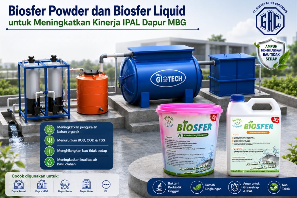 Biosfer Powder dan Biosfer Liquid untuk Meningkatkan Kinerja IPAL Dapur MBG