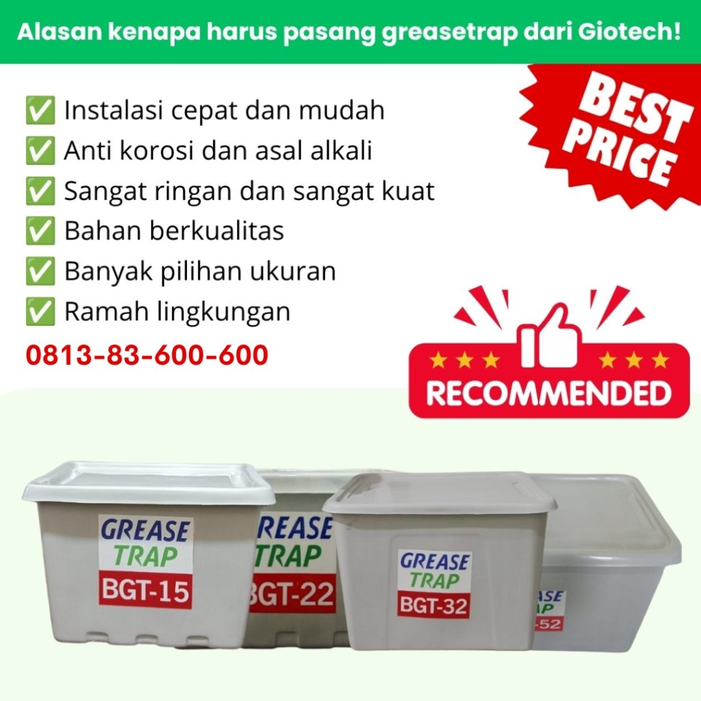 Grease Trap Fiberglass Kuat & Awet untuk Dapur Proyek MBG